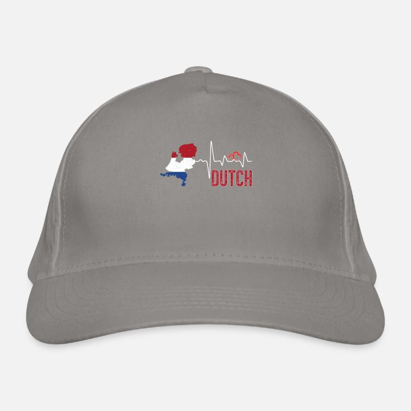 Netherlands Flag Map Heartbeat for Dutch Pride Organic Baseball Cap