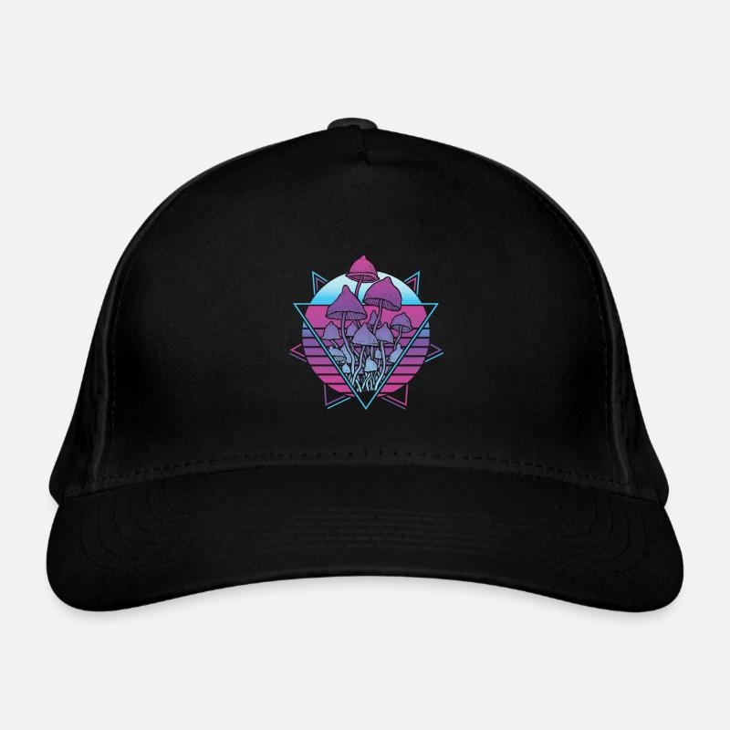 Mushrooms Vaporwave Organic Baseball Cap