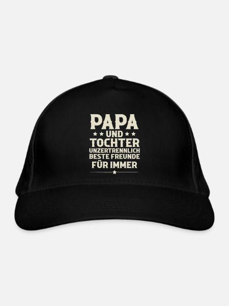 Vater Und Tochter - Bio-Baseballkappe - Schwarz - Vorne