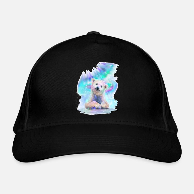 Ours blanc - Casquette classique bio - noir