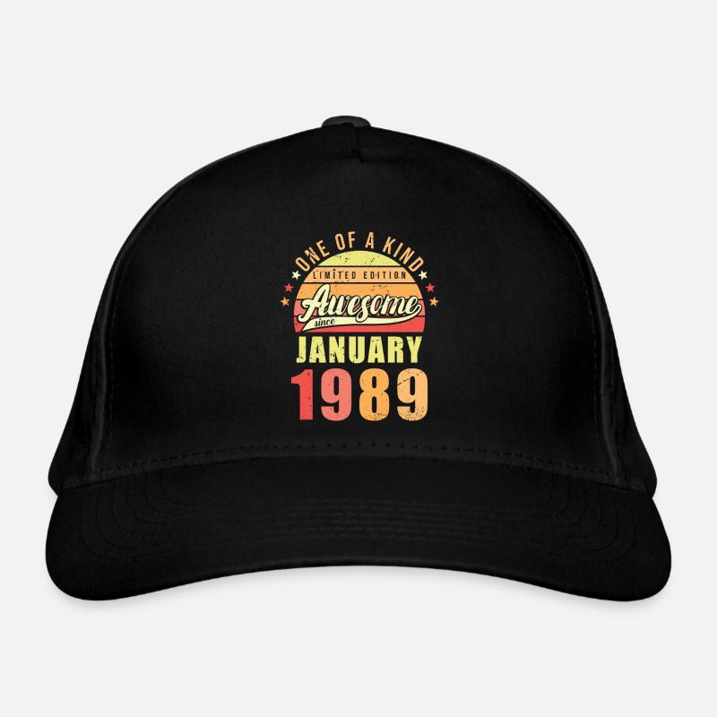 Geburtstag Januar 1989 Bio-Baseballkappe