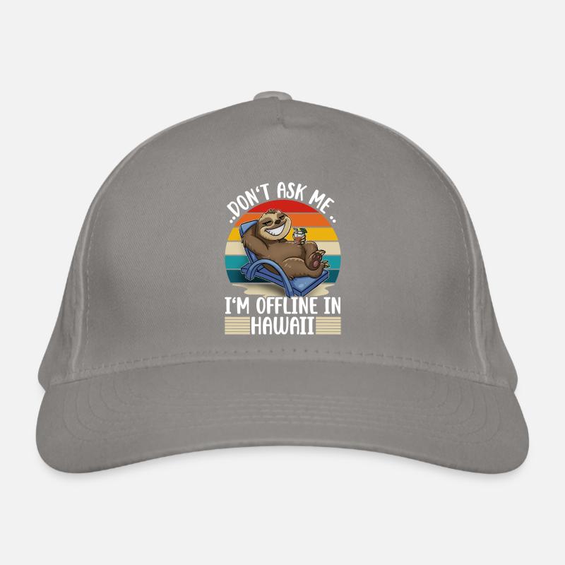 Hawaii Vacation Trip Sloth Organic Baseball Cap