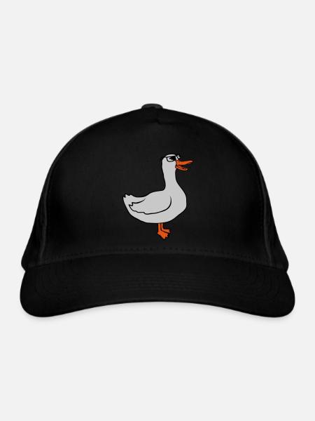 Cool Sunglasses Comic Goose - Organic Baseball Cap - black - Front