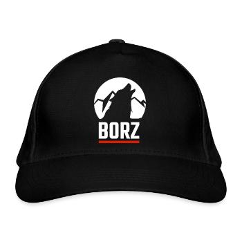 Tchétchène Borz Loup Tchétchénie Tchétchène - Casquette classique bio - noir - Devant