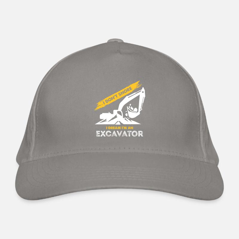 I don't snore, in a dream I'm an excavator Organic Baseball Cap