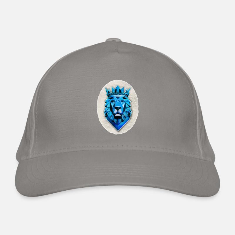 Lion géométrique bleu - Polygone Casquette classique bio