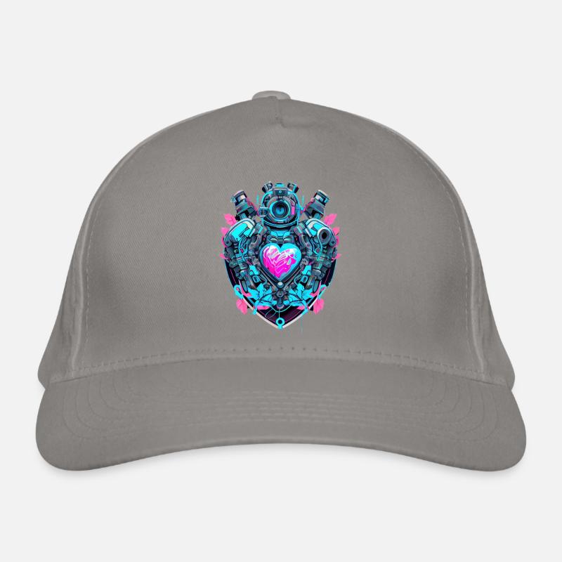 Cyborg Heart Organic Baseball Cap