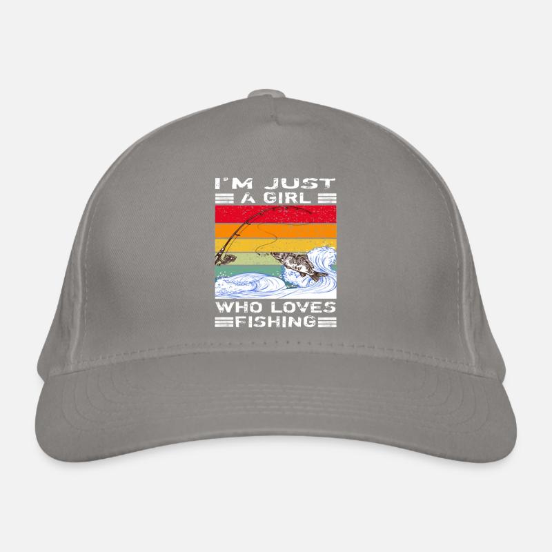Ich bin nur ein Mädchen, dass Fischen liebt Bio-Baseballkappe