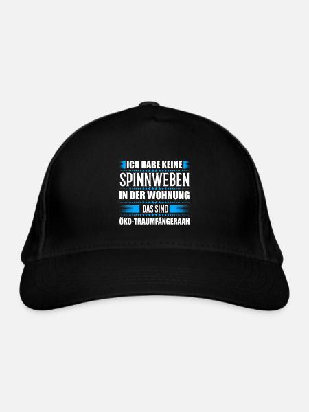 Spinnweben Öko - Bio-Baseballkappe - Schwarz