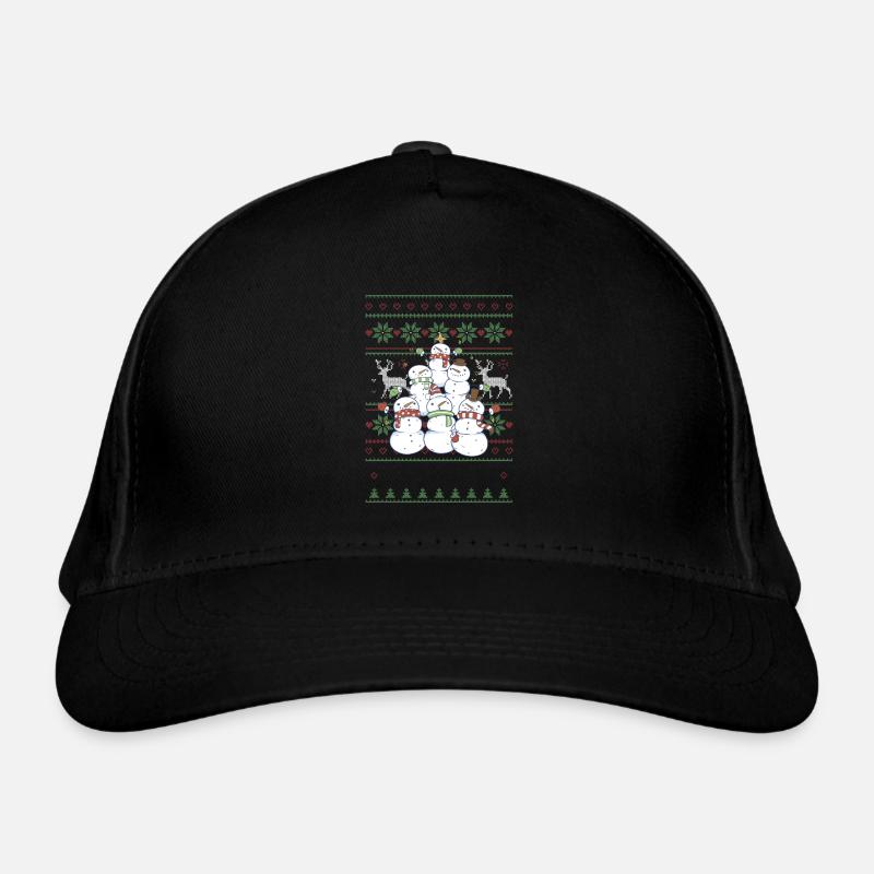Snowman Ugly Christmas Organic Baseball Cap