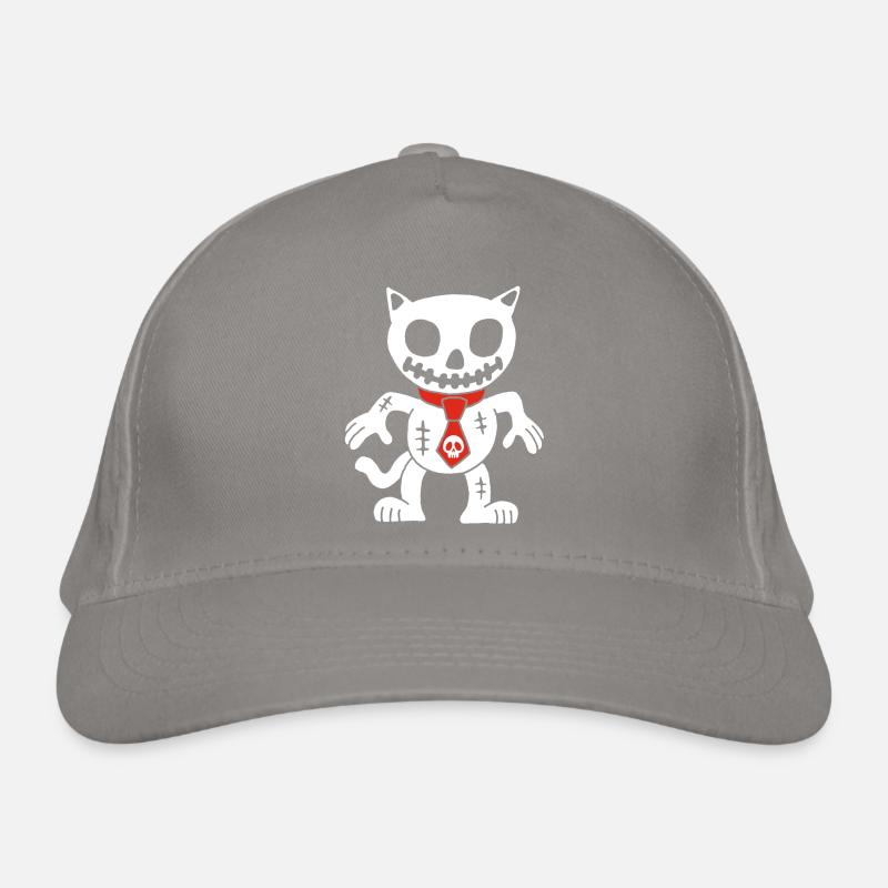 Weiße Katze Voodoo Puppe Bio-Baseballkappe