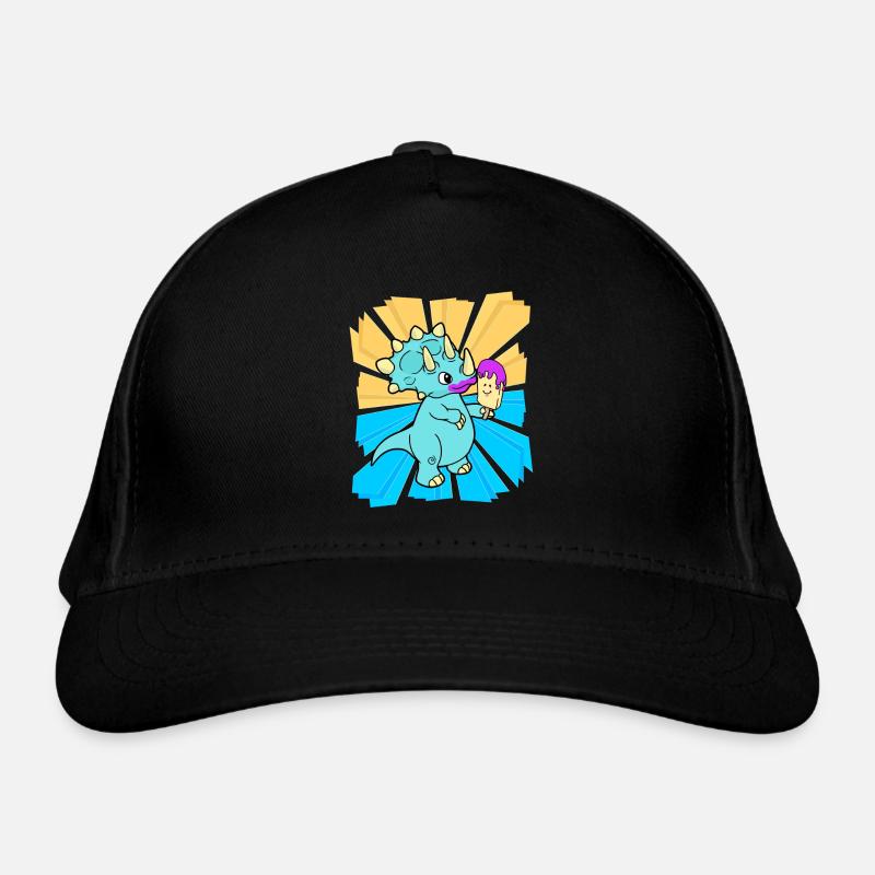 Birthday Gift Kids Dino Dragon Snacking Organic Baseball Cap