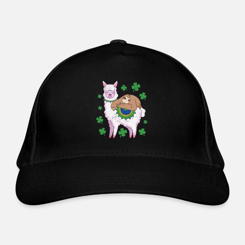 Funny Irish Sloth Llama Clover St Pat Organic Baseball Cap