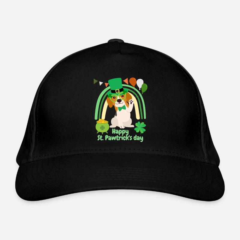 Fun beagle dog st patrick's day irish green paddy Organic Baseball Cap