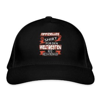 Papa Vater Auto Schrauber Kfz Mechatroniker - Bio-Baseballkappe - Schwarz - Vorne