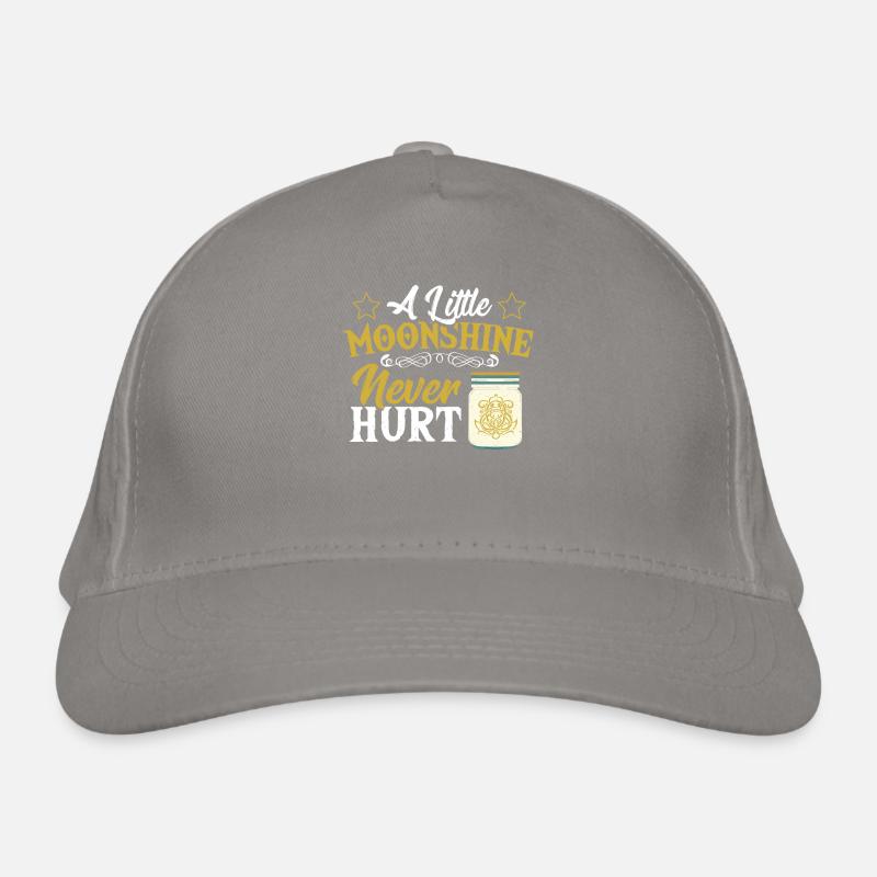 A Little Moonshine Never Hurt Moonshiner Organic Baseball Cap