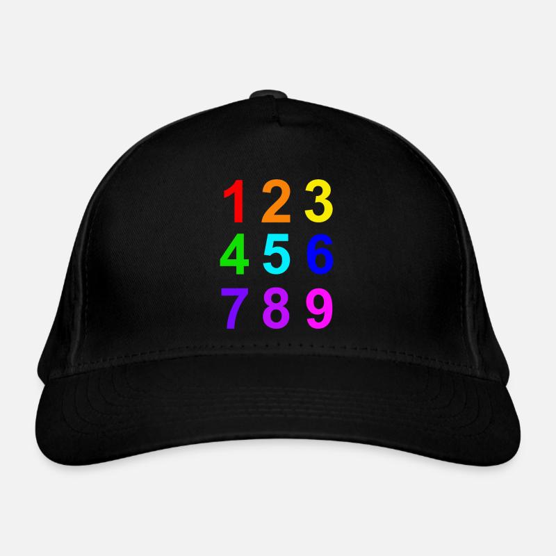 Learn numbers 1 to 9 colors Organic Baseball Cap