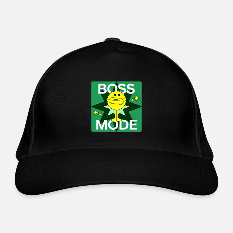 Boss Mode - Organic Baseball Cap - black