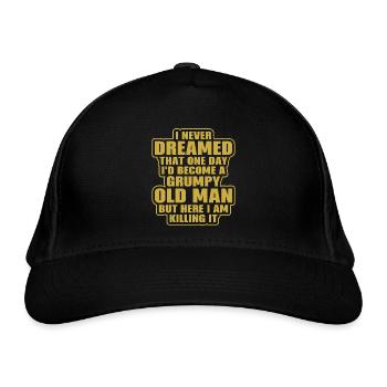 Großvater, der zerreißt - Bio-Baseballkappe - Schwarz - Vorne