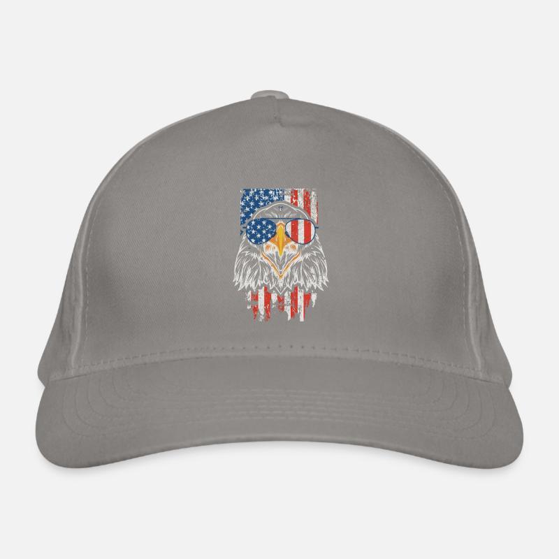 4 juillet Bald Eagle Patriotic American Casquette classique bio