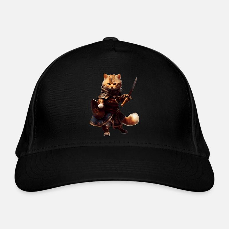 Chat avec manteau et épée comme un pirate courageux Casquette classique bio
