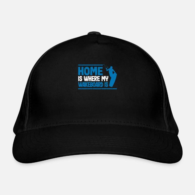 Home Is Where My Wakeboard Is Funny Wakeboarding Bio-Baseballkappe