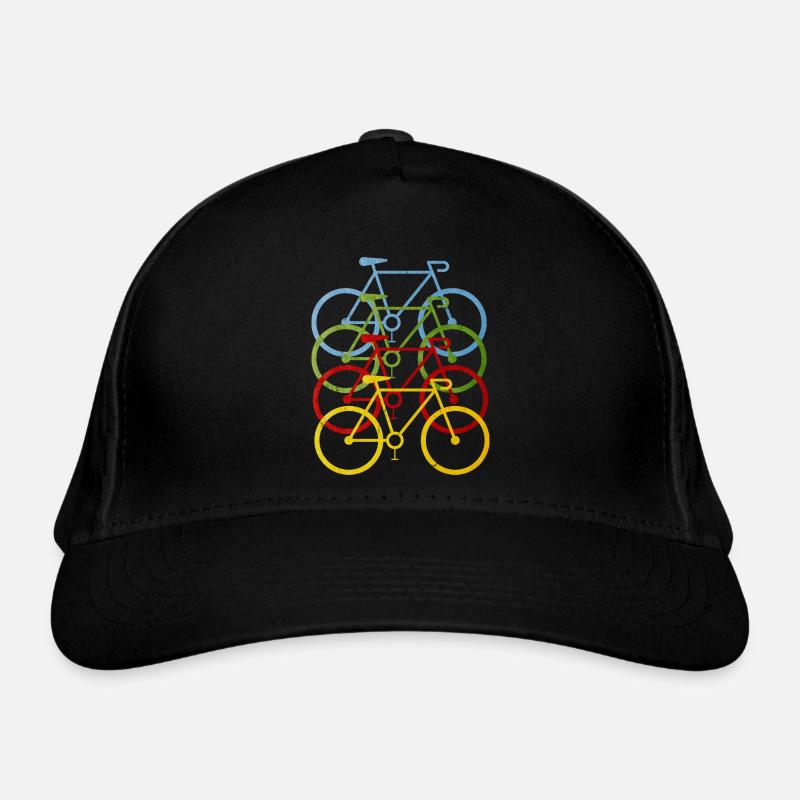 Colorful bikes - Organic Baseball Cap - black