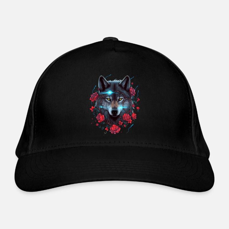 Foudre de loup et de roses Casquette classique bio