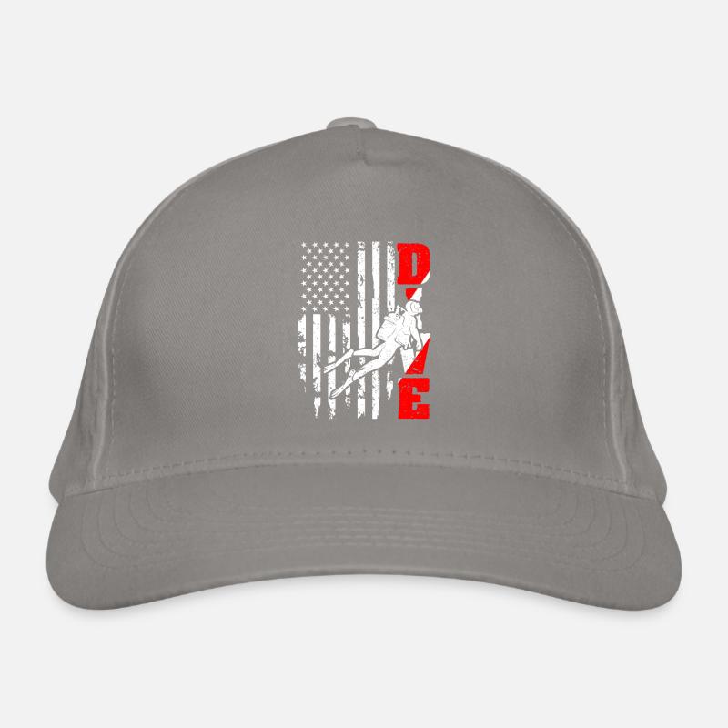 Diving American Flag Diving US Patriot Organic Baseball Cap