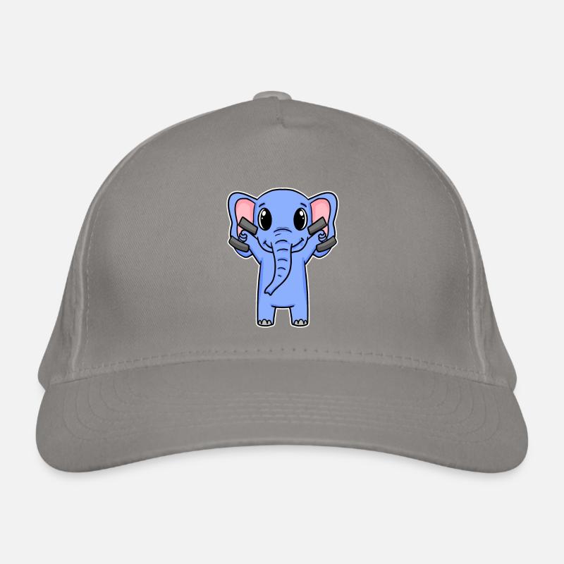 Elephant Dumbbell Training Strength Training Fitness Casquette classique bio