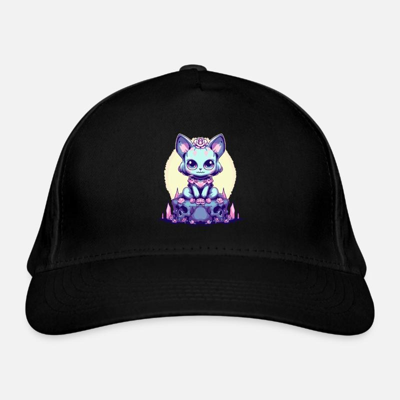 Chat Kawaii Pastel Goth Mignon & Sorcière Effrayante Casquette classique bio