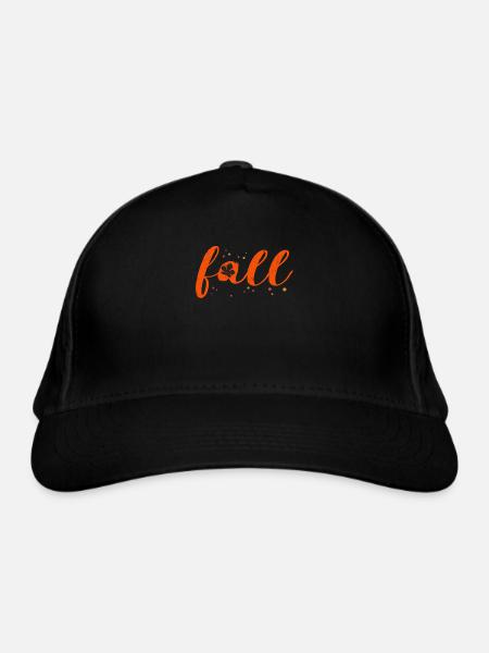 Feuillage d’automne Feuille d’orange Feuilles d’automne Saison colorée - Casquette classique bio - noir - Devant