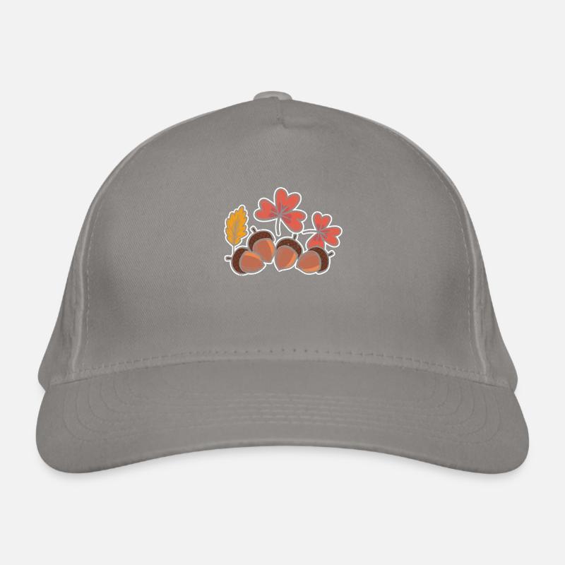 Herbstblätter Eicheln Fall Lover Thanksgiving Bio-Baseballkappe