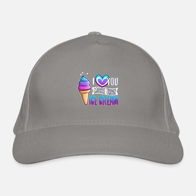 Je t’aime plus que de la crème glacée Casquette classique bio