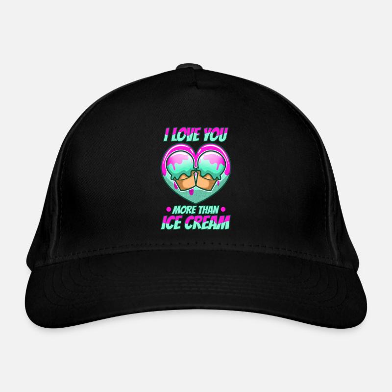 Je t’aime plus que de la crème glacée Casquette classique bio
