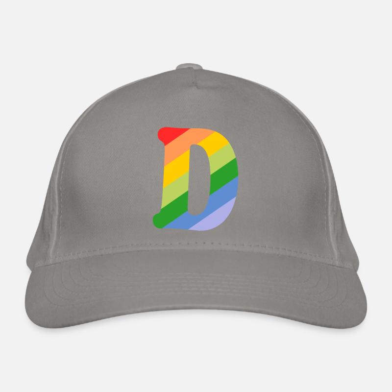 Lettre D Arc-en-ciel Casquette classique bio