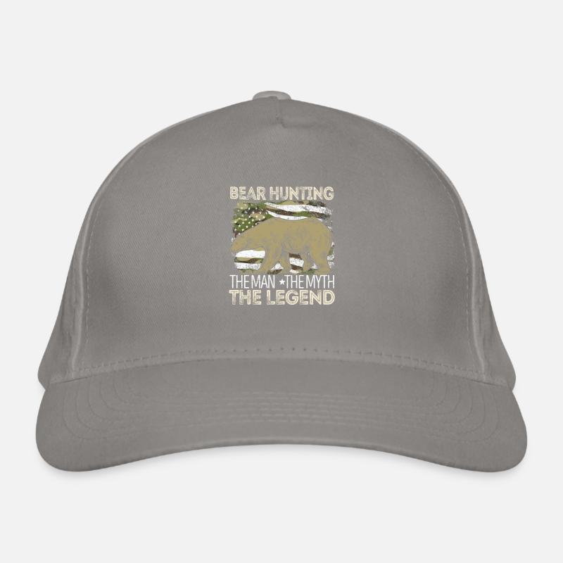Bear Hunter The Man The Myth The Legend Father Organic Baseball Cap