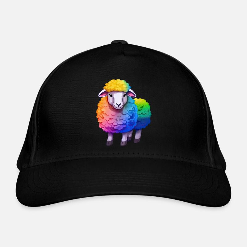 Schaf im Regenbogenmantel-LGBT Pride Bio-Baseballkappe