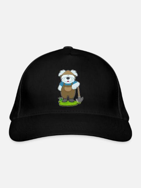 Hund Landwirt Spitzhacke Bauernhof - Bio-Baseballkappe - Schwarz