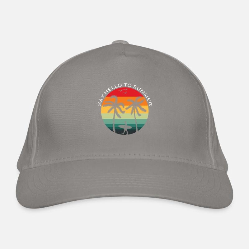 Surfing under palm trees Organic Baseball Cap