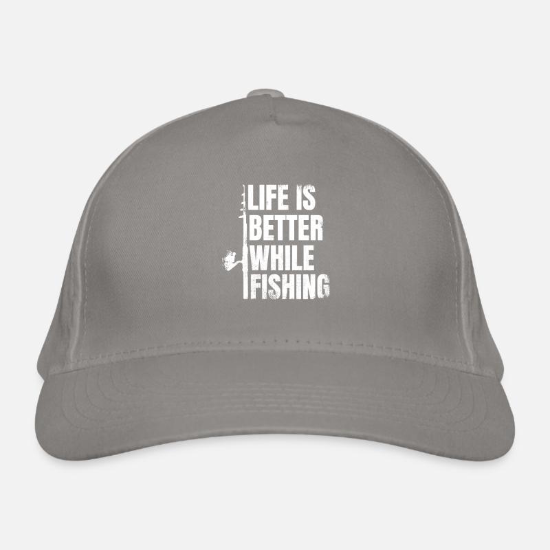Life is better when fishing Organic Baseball Cap