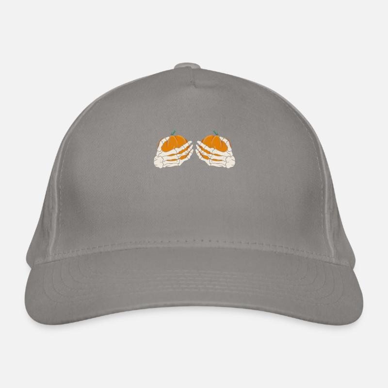 Squelette Citrouille Main Drôle Halloween Casquette classique bio