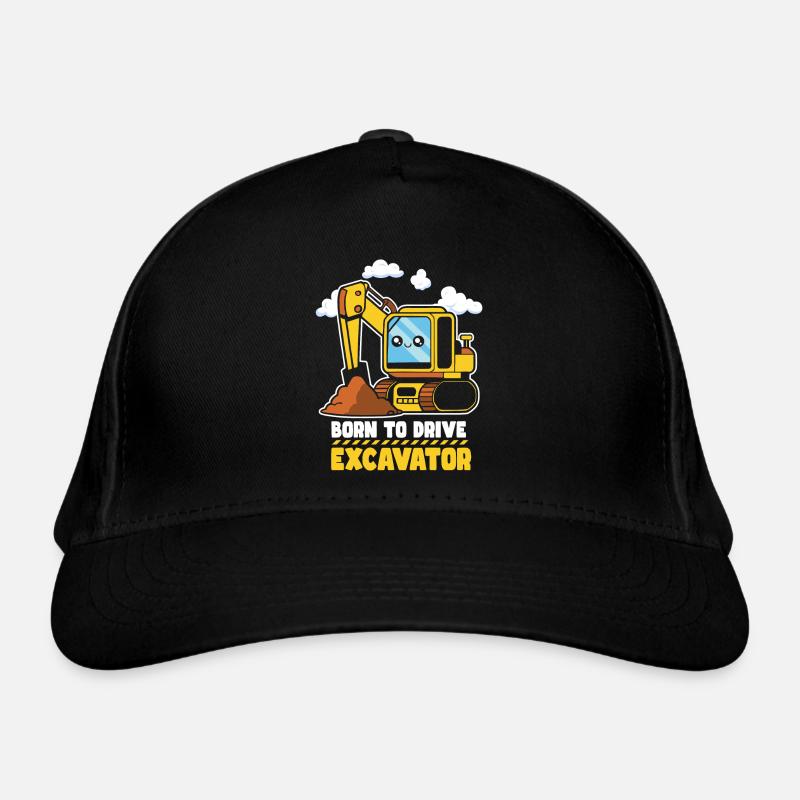 Construction Vehicle Excavator Organic Baseball Cap