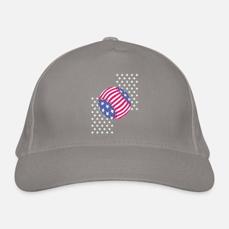 Baseball mit Amerika Flagge Bio-Baseballkappe