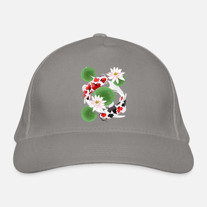 Koi in the lily pond Organic Baseball Cap