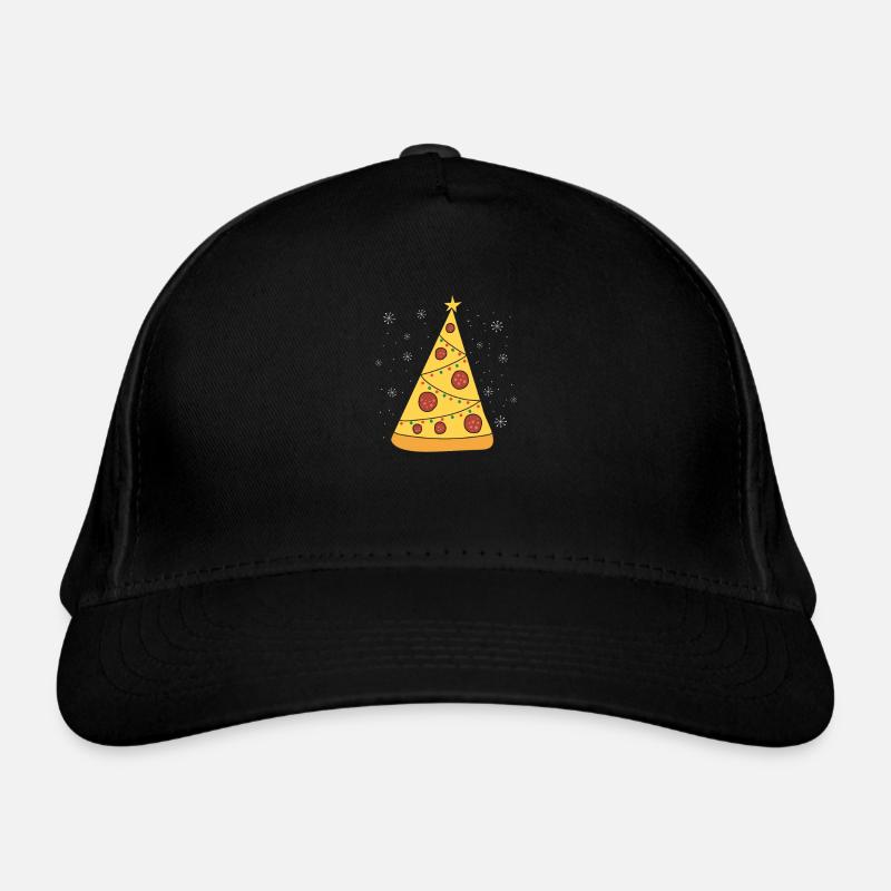 Pizza Christmas Tree Lights Xmas Happy Crust Organic Baseball Cap