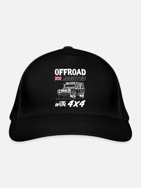 Landy Offroad Addicted - Bio-Baseballkappe - Schwarz - Vorne