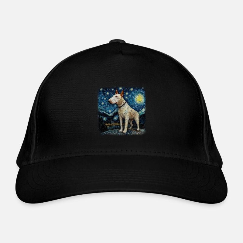 Bull Terrier Van gogh starry night Bio-Baseballkappe