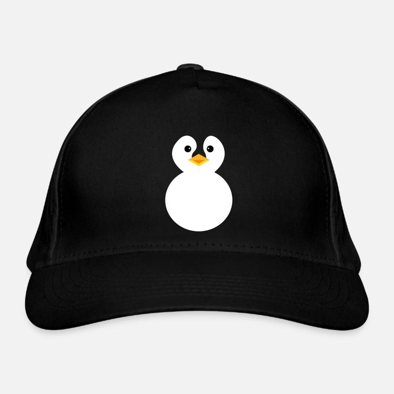 pinguin - Bio-Baseballkappe - Schwarz