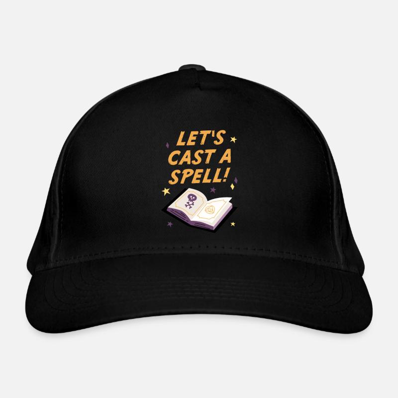Lets cast a spell, Halloween - Organic Baseball Cap - black
